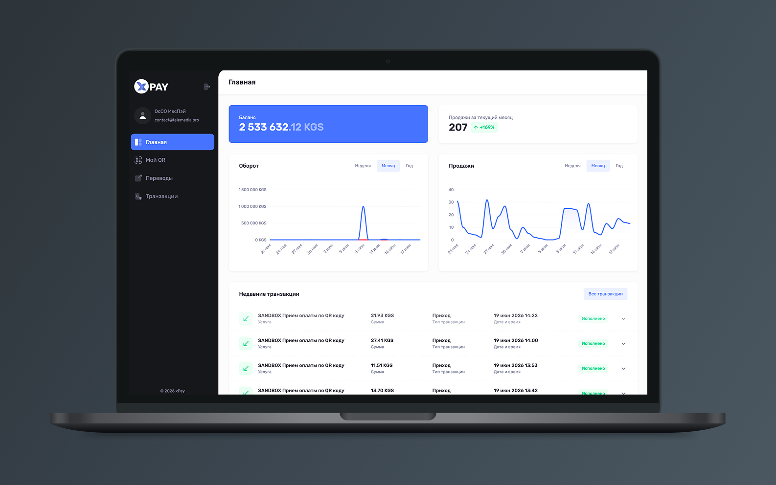Дополнительный UI-мокап проекта XPAY